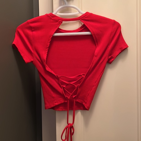 Garage Tops - Garage crop top cutout back